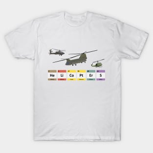 Military Helicopters Chemistry T-Shirt